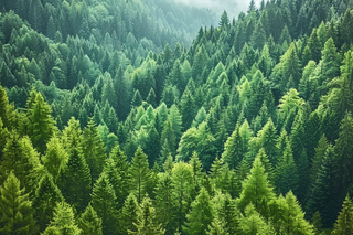 山林森林阳光绿色大自然风景摄影图