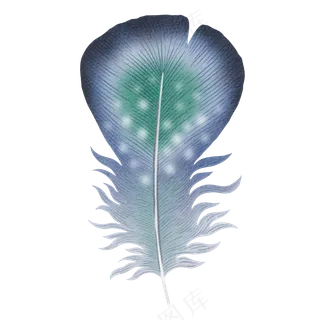 水彩羽毛免扣