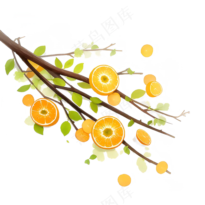 黄色 唯美 手绘 免抠 PNG 花 植物 素材25