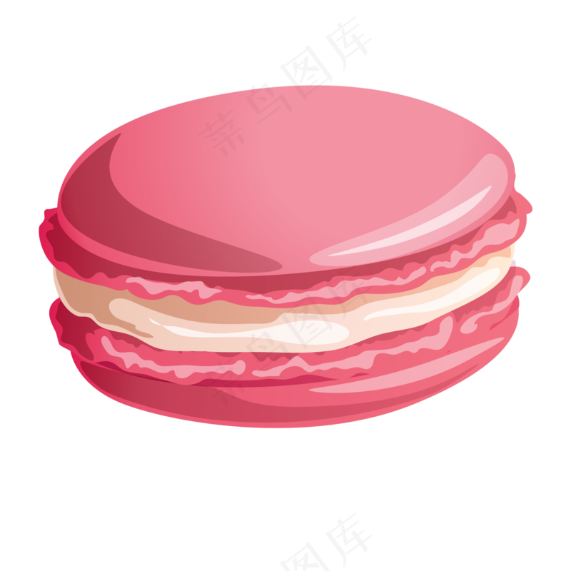 一个粉色玛卡龙蛋糕