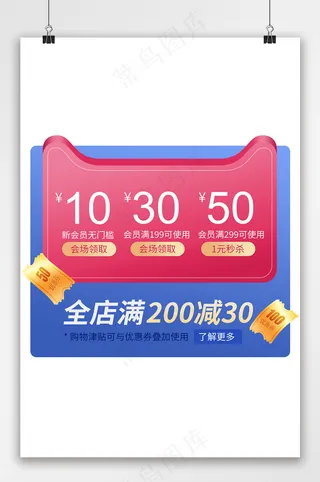 创意电商淘宝优惠券模板