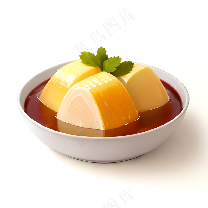 橙色果冻糕点美食西式2