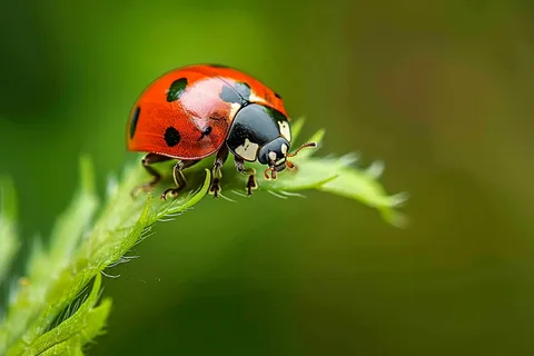瓢虫七星瓢虫植物春天昆虫摄影图 瓢虫七星瓢虫植物春天昆虫摄影图