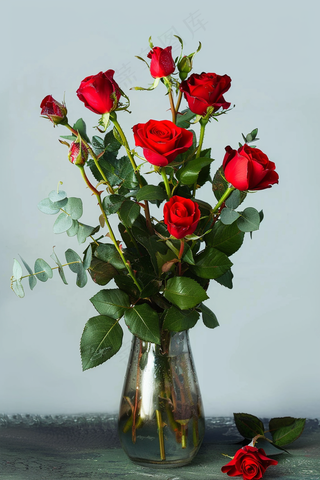 玫瑰花鲜花花朵摄影图