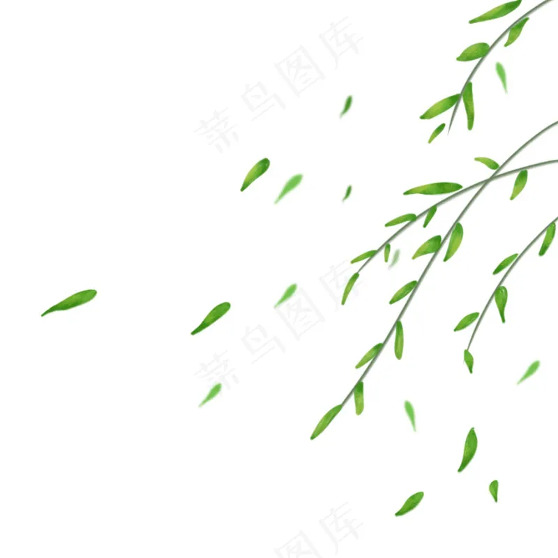 柳叶元素清明素材psd模版下载