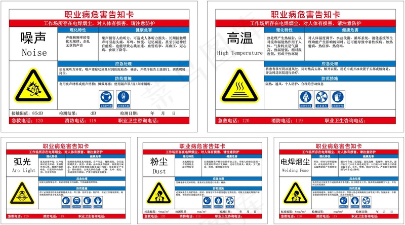 职业病危害告知卡2cdr矢量模版下载