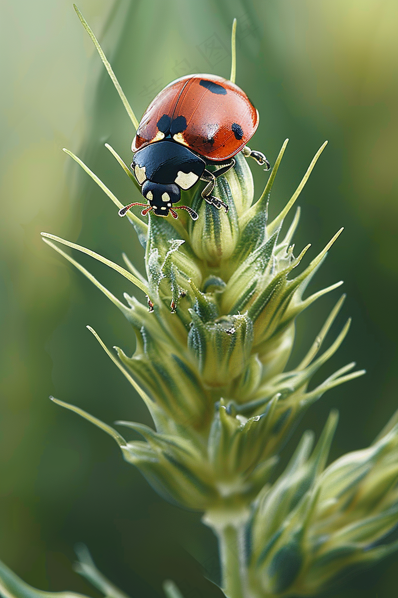 小麦绿色麦穗小满芒种粮食丰收摄影图