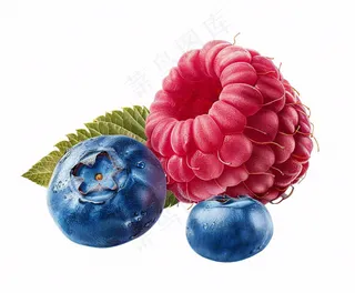树莓蓝莓水果实物免抠