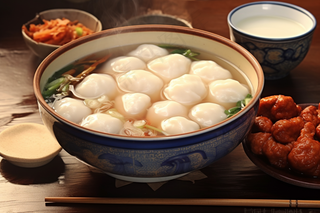 汤圆美食元宵摄影图
