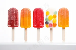 夏日冰棒棒冰可爱搞怪摄影图