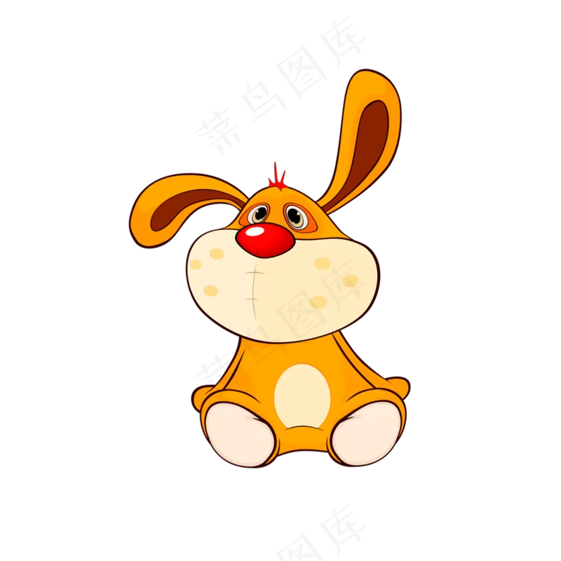免抠黄色小兔子素材