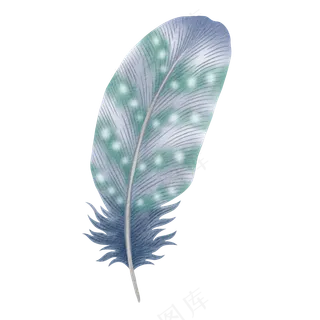 水彩羽毛免扣