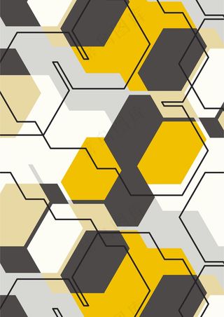 不规则蜂巢状 几何科技感