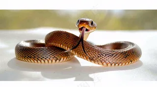 蛇爬行动物白色背景摄影图
