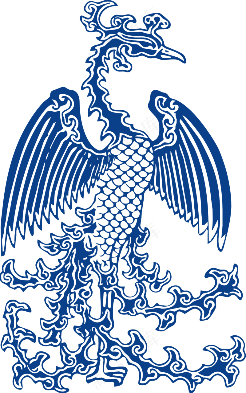 古代青花瓷图案花纹中国风图案祥云纹理传统图腾PNG免扣素材