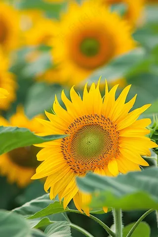 向日葵向阳鲜花摄影图