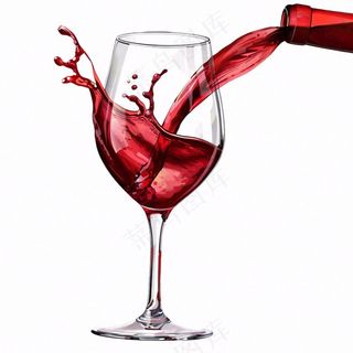 红酒杯红酒倒入高酒杯免抠