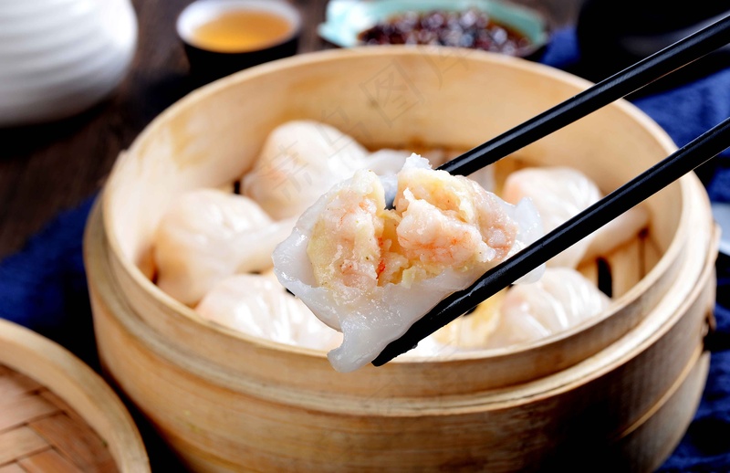 水晶虾饺美食