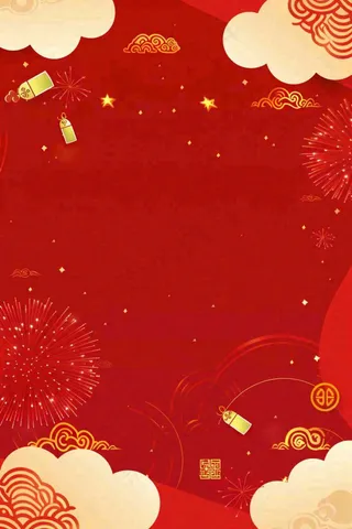 新年新春节日红色喜庆背景