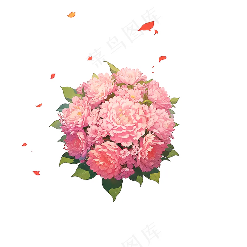 粉色花朵桃花玫瑰免抠素材42