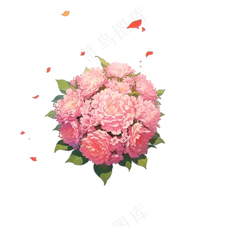 粉色花朵桃花玫瑰免抠素材42