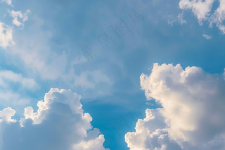 蓝天白云天气天空摄影图