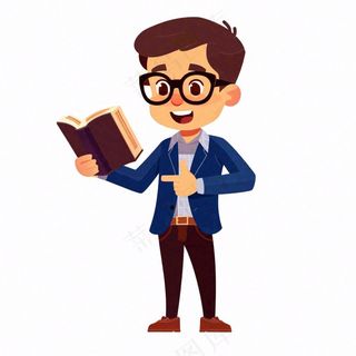 男教师教授老师教书人物卡通插画免抠