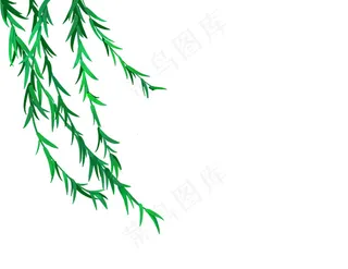 柳枝免抠饰图