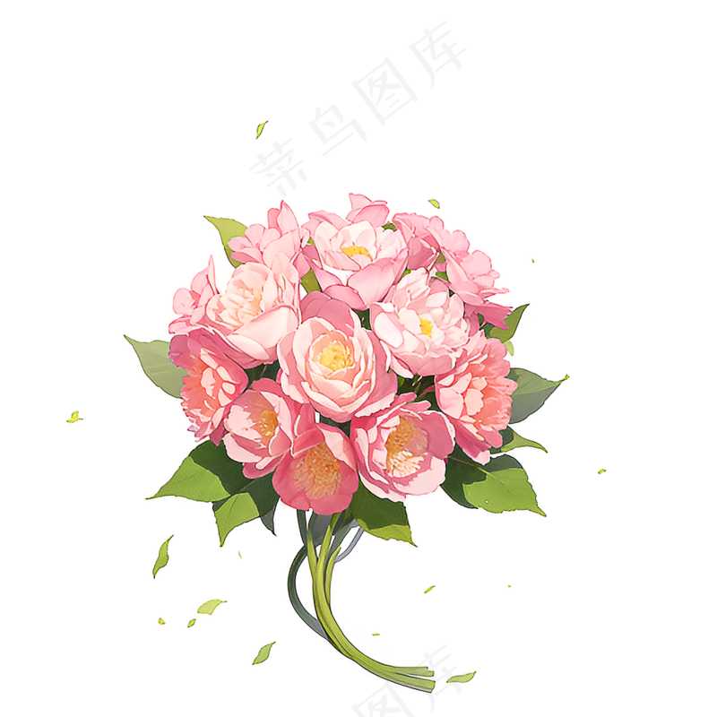 粉色花朵桃花玫瑰免抠素材48