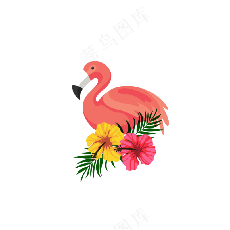 免扣度假火烈鸟