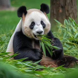 大熊猫国宝动物保护动物摄影图