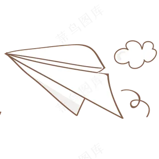卡通手绘箭头纸飞机PNG免抠元素图片海报背景儿童装饰漂浮