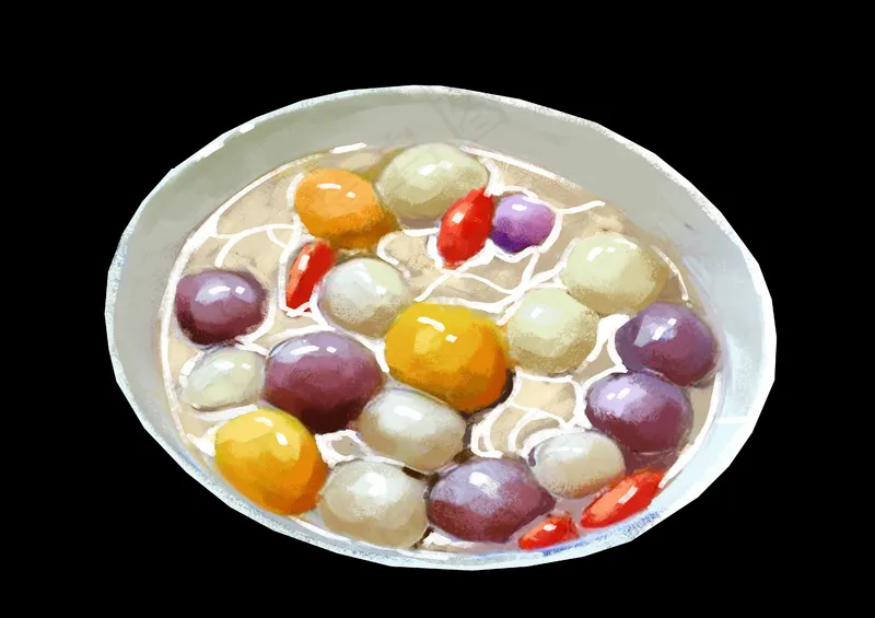 彩色元宵元素psd模版下载