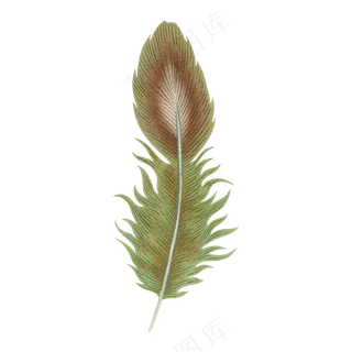 水彩羽毛免扣