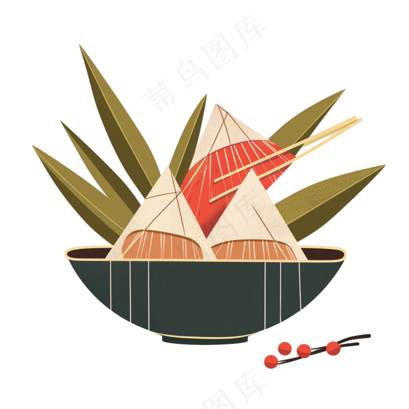 端午节简约插画粽子