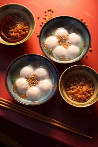 汤圆美食元宵摄影图