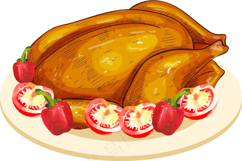 火鸡美食图