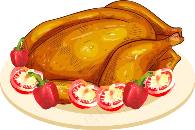 火鸡美食图