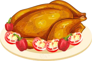 火鸡美食图