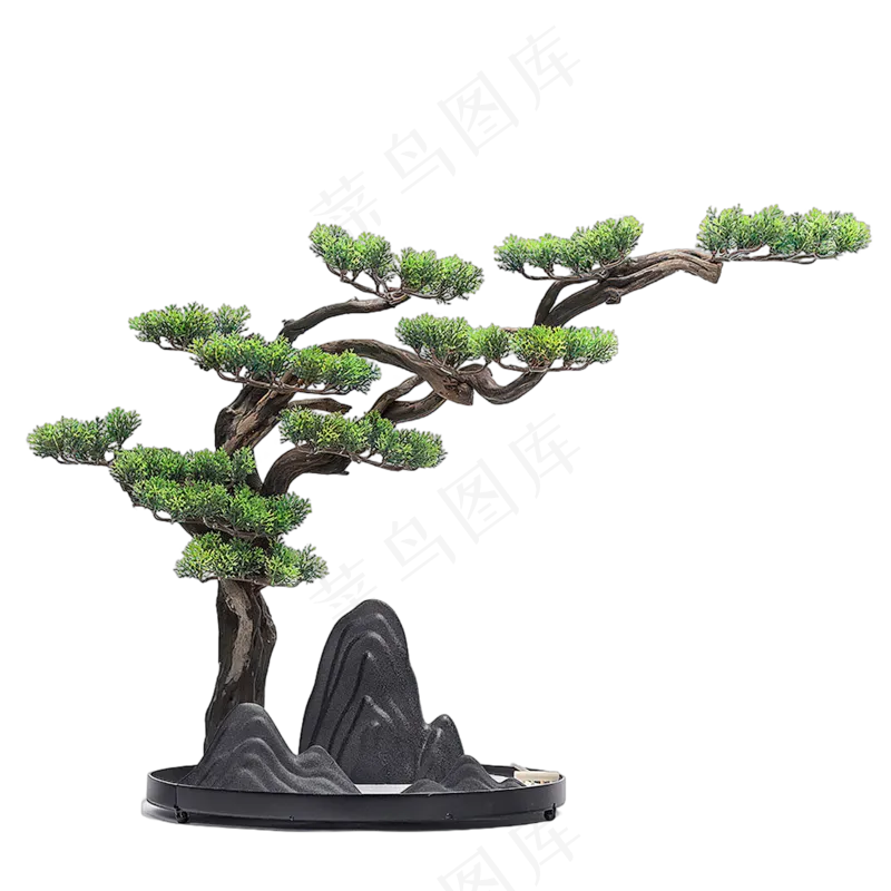 免抠假山盆景植物