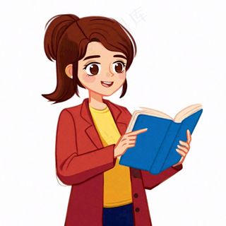 教书教师老师卡通人物插画免抠