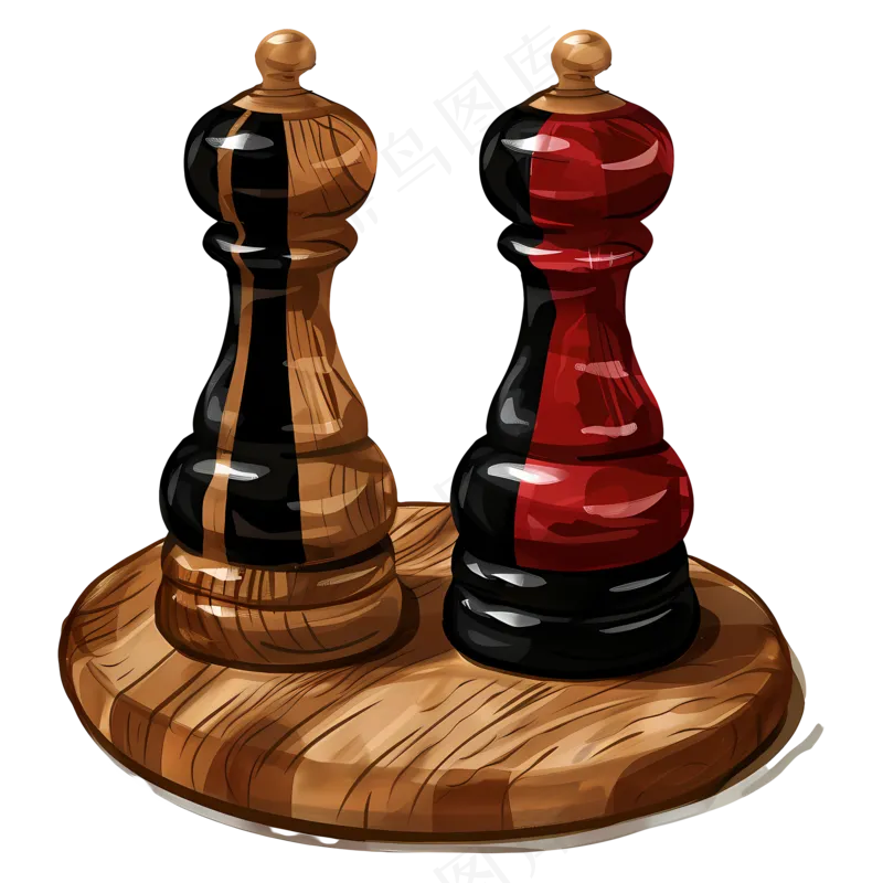 免抠卡通木质象棋