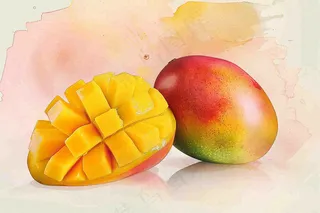 新鲜芒果水果摄影图