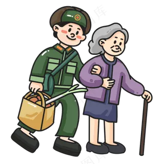 军绿色雷锋人物免扣元素 (27)