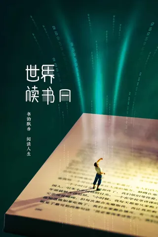 世界阅读日社会公益海报
