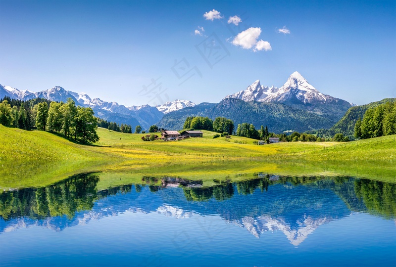 湖光山色图片