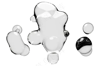 透明无背景水滴液体28免扣元素