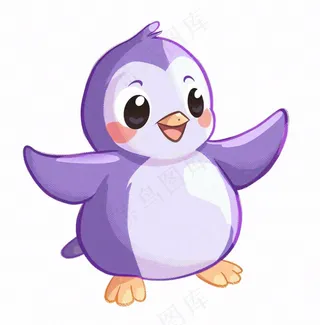 企鹅动物可爱卡通插画免抠