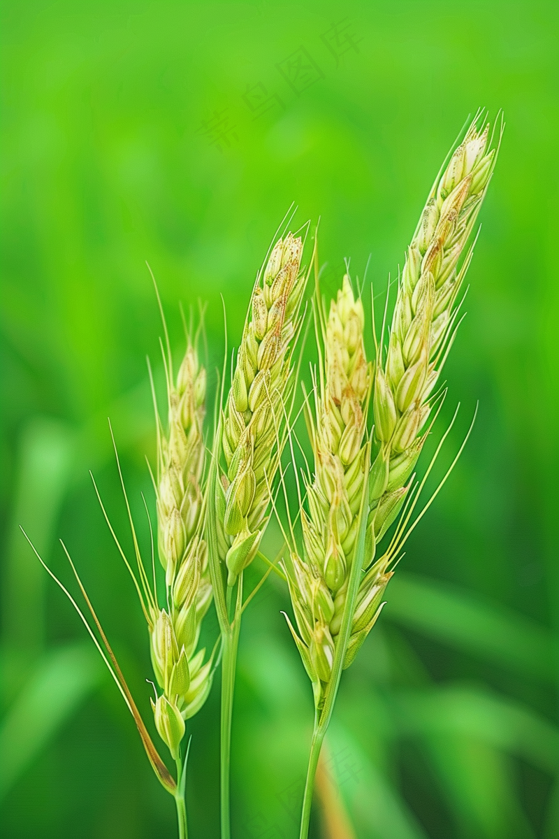 小麦绿色麦穗小满芒种粮食丰收摄影图