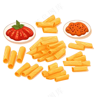 免抠番茄酱通心粉